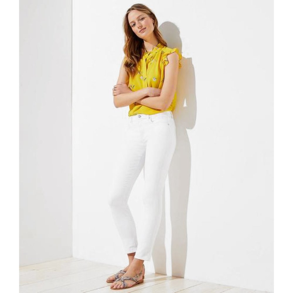 NEW LOFT Slim Pocket Skinny Ankle Crop Jeans 24